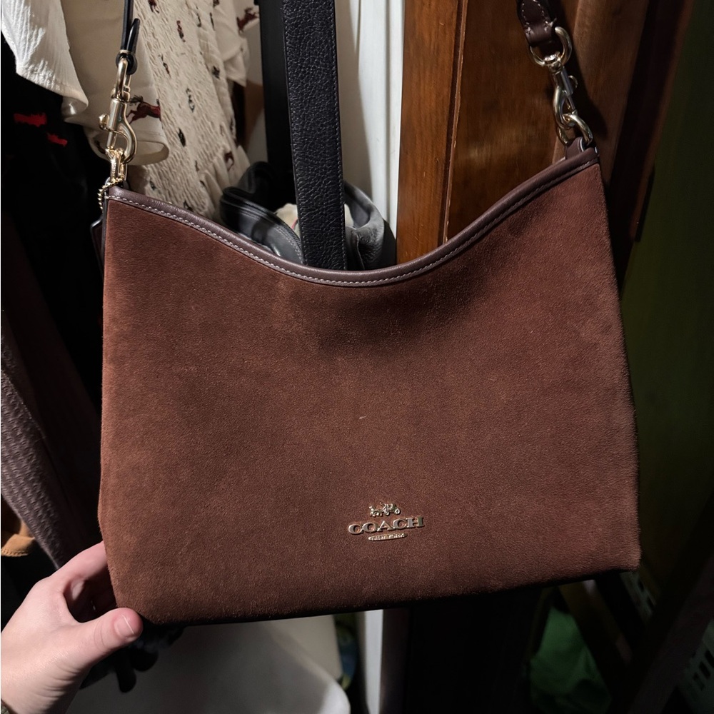 Coach laurel bag suede